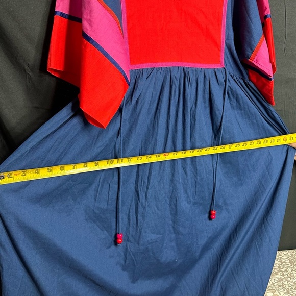 Maj Honolulu Elegant Red and Blue Women's Dress size S/M pre owned Exellent - Picture 12 of 12